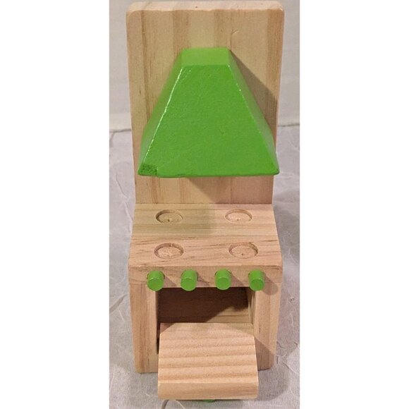 Le Toy Van Wooden Dollhouse Furniture Kitchen Dining Room Mini Green Set Of 9 - Picture 9 of 16